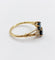 Bague vintage toi et moi or jaune 18k saphirs et diamants