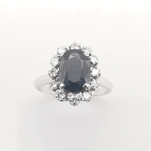 Bague 52 Bague en or saphir et diamants 58 Facettes