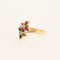 Bague Bague TUTTI FRUTTI or jaune diamants saphirs rubis émeraudes 58 Facettes LP1046