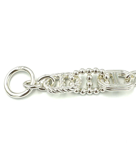 Collier HERMES. Collection Chaine d'ancre Parade, collier TGM en argent 58 Facettes