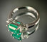 Bague 53 Bague émeraude moderne 58 Facettes