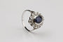 Bague 53 Bague Marguerite Or blanc Saphir Diamants 58 Facettes