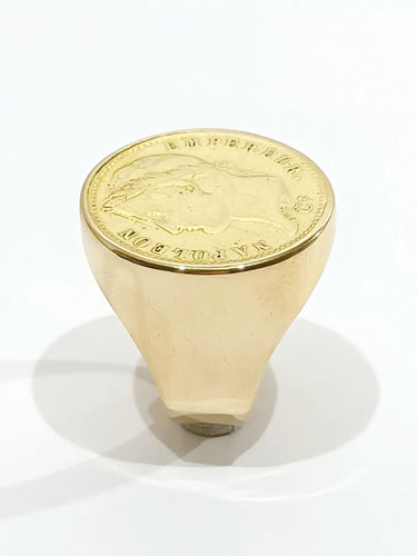 Bague 57.5 Bague Or jaune Napoléon III 58 Facettes 2945/1