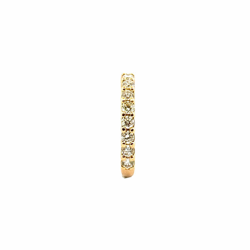 Bague 55 Demi alliance en diamants or jaune 58 Facettes