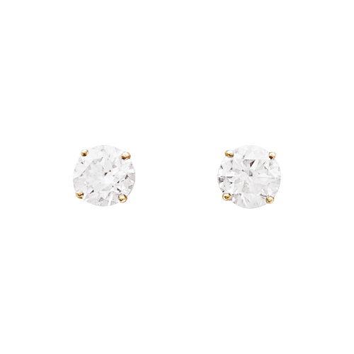 Boucles d'oreilles Puces d'oreille diamant, or jaune. 58 Facettes 34523