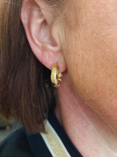 Boucles d'oreilles CRÉOLES MODERNES 58 Facettes 084071