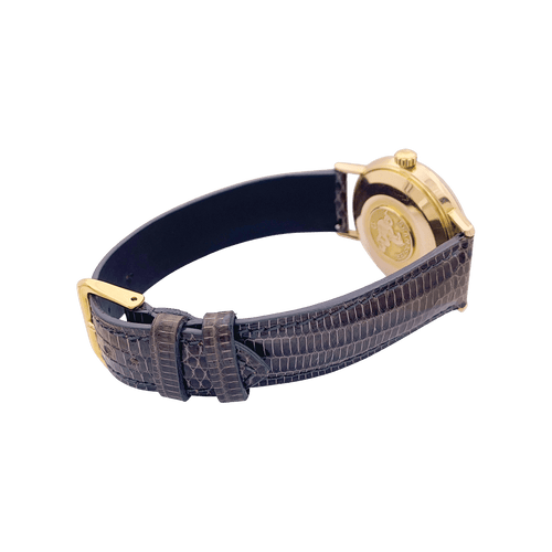 Montre Omega "Seamaster De Ville" or rose, cuir.
