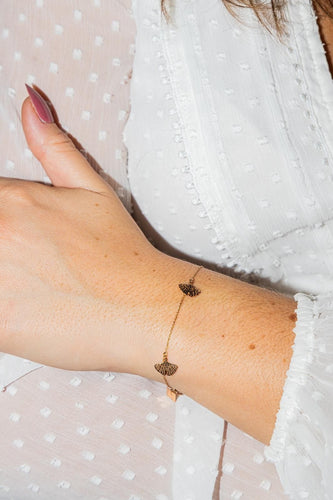 Bracelet Bracelet Ginette NY Gingko Or rose 58 Facettes 2682439CN