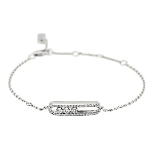 Bracelet Bracelet Messika Baby Move Or blanc Diamant 58 Facettes 4195562RV