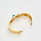 Bracelet Vintage en Or Jaune avec Émeraude en cabochon