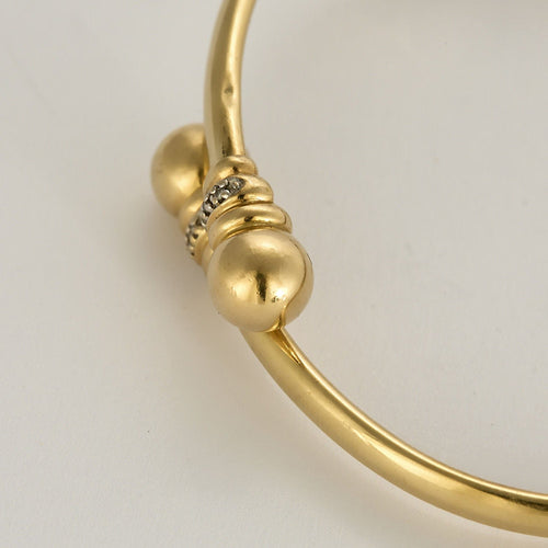 Bracelet Bracelet ancien style jonc en or jaune et diamants 58 Facettes