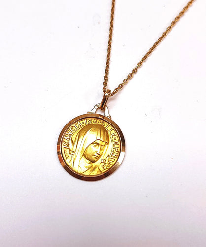 Pendentif Médaille Religieuse Or jaune 58 Facettes Med.Relg.615