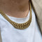 Collier maille américaine en chute or jaune 18 carats