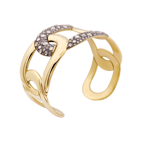 Bracelet Pomellato Tango or et diamant blancs et bruns