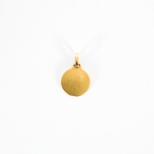 Pendentif AUGIS - Médaille d'amour - or jaune, diamant et rubis de synthyèse 58 Facettes GULK218