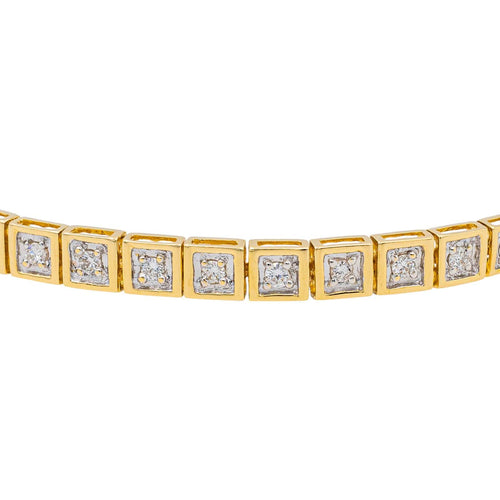 Bracelet Bracelet Rivière Or jaune, Or blanc Diamant 58 Facettes 3754268CN