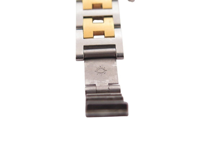 Montre vintage montre HERMES arceau 25 mm acier et plaque or quartz  plated 58 Facettes 268618