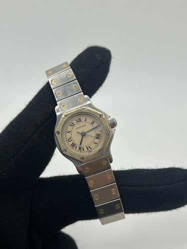 Montre Cartier Santos Octagon 28 mm / Révisée en 2025 / Excellent état 58 Facettes