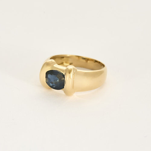 Bague 52 Bague jonc en or jaune et saphir 58 Facettes CHA5727X2