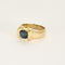 Bague 52 Bague jonc en or jaune et saphir 58 Facettes CHA5727X2