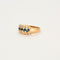Bague Bague motif tresse en or jaune, saphir et diamants 58 Facettes LP775/13