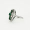 Bague 55 Bague marquise or gris émeraudes et diamants 58 Facettes GU41