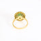 Bague marguerite émeraude diamants en or jaune