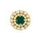 Bague Bague or jaune émeraude 3cts et diamants 4cts 58 Facettes