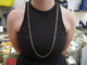 Collier chaine maille gourmette t 90 cm or jaune & or blanc 18k 69.3 gr en 58 Facettes 268458