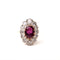 Bague 59 Bague marguerite rubis diamants en or 58 Facettes LMB-314