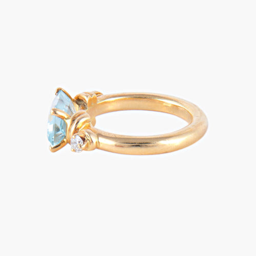 Bague 50 Bague Aigue-marine 58 Facettes