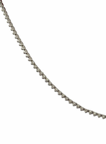Collier Collier rivière de diamants en or blanc 18 carats 58 Facettes