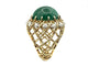 Bague 53 GÜBELIN. Bague vintage or. émeraude 10ct et diamants 58 Facettes