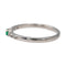 Bague 53 Bague Or blanc Emeraude, Diamant 58 Facettes 2898446CN