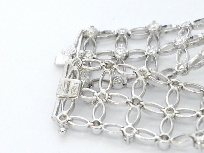 Bracelet White gold bracelet with diamonds 58 Facettes 3047