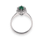 Bague 53 Bague Marguerite Émeraude Marquise Diamants 58 Facettes