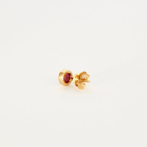 Boucles d'oreilles Puces d'oreilles Rubis et Or Jaune 58 Facettes