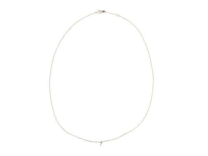 Bague collier la brune et la blonde 360 diamant solitaire 0.1ct or 18k 39cm 58 Facettes 266201