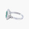 Bague style Art Déco Diamants Emeraudes