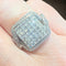 Bague 51 Bague en or blanc 18 ct avec diamants taille princesse 58 Facettes 2640 A