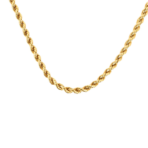 Collier Collier or jaune maille cordelette 58 Facettes GU212
