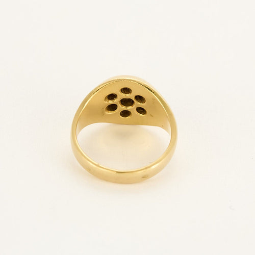 Bague 50 Bague type chevalière en or jaune et diamants 58 Facettes BEA3623