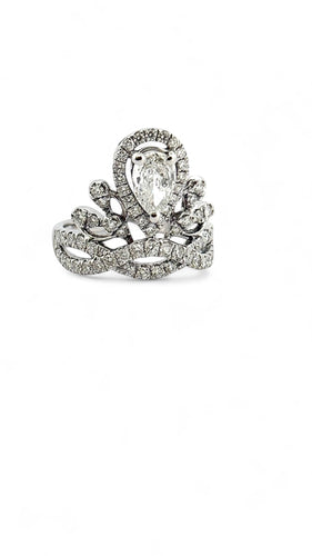 Bague en or  blanc 18 carats et diamants