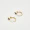 Boucles d'oreilles Boucles d'oreilles serpent créoles en émail blanc avec diamants et rubis 58 Facettes 3275