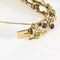 Bracelet moderniste en or jaune, chrysoprase et lapis-lazuli