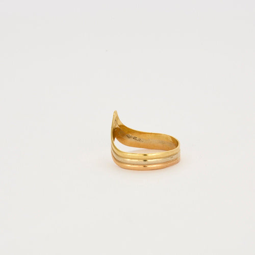 Bague 50 Bague en ors jaune, rose et blanc 58 Facettes LP246