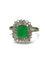 Bague 63 Bague or blanc émeraude et diamants 58 Facettes 0008001