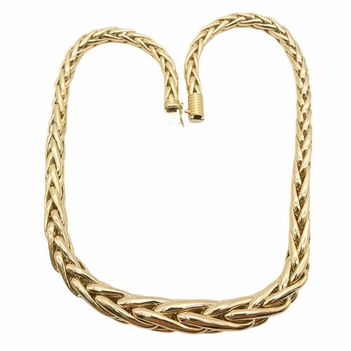 Collier Collier maille palmier en or jaune 58 Facettes