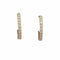 Boucles d'oreilles Paire de petites créoles en or jaune, diamants. 58 Facettes 34285