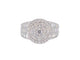 Bague 54 Bague entourage en or blanc avec diamants 58 Facettes 2041